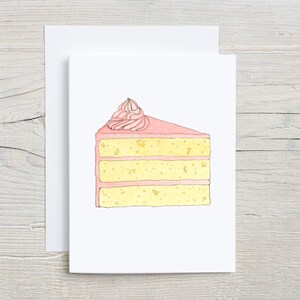 Geburtstagskuchen Karte | Stück Kuchen Geburtstagskarte | Spare Art | Niedliches Essen | Lebensmittel Kunst | Niedliche Kuchen-Karte | Schöne Geburtstagskarte für Sie