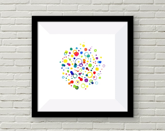 Rainbow Dots Art Print | Wall Art