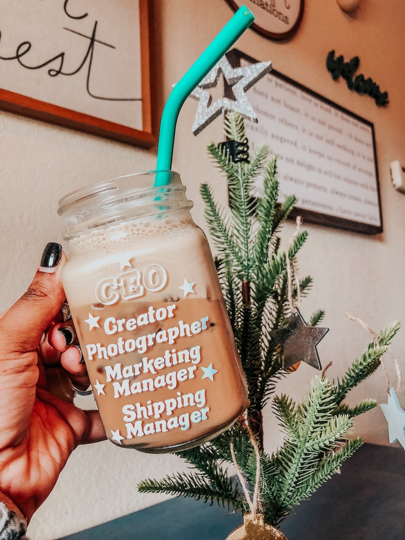 Small Business Mason Jar Mug Business owner mug CEO mug image 0