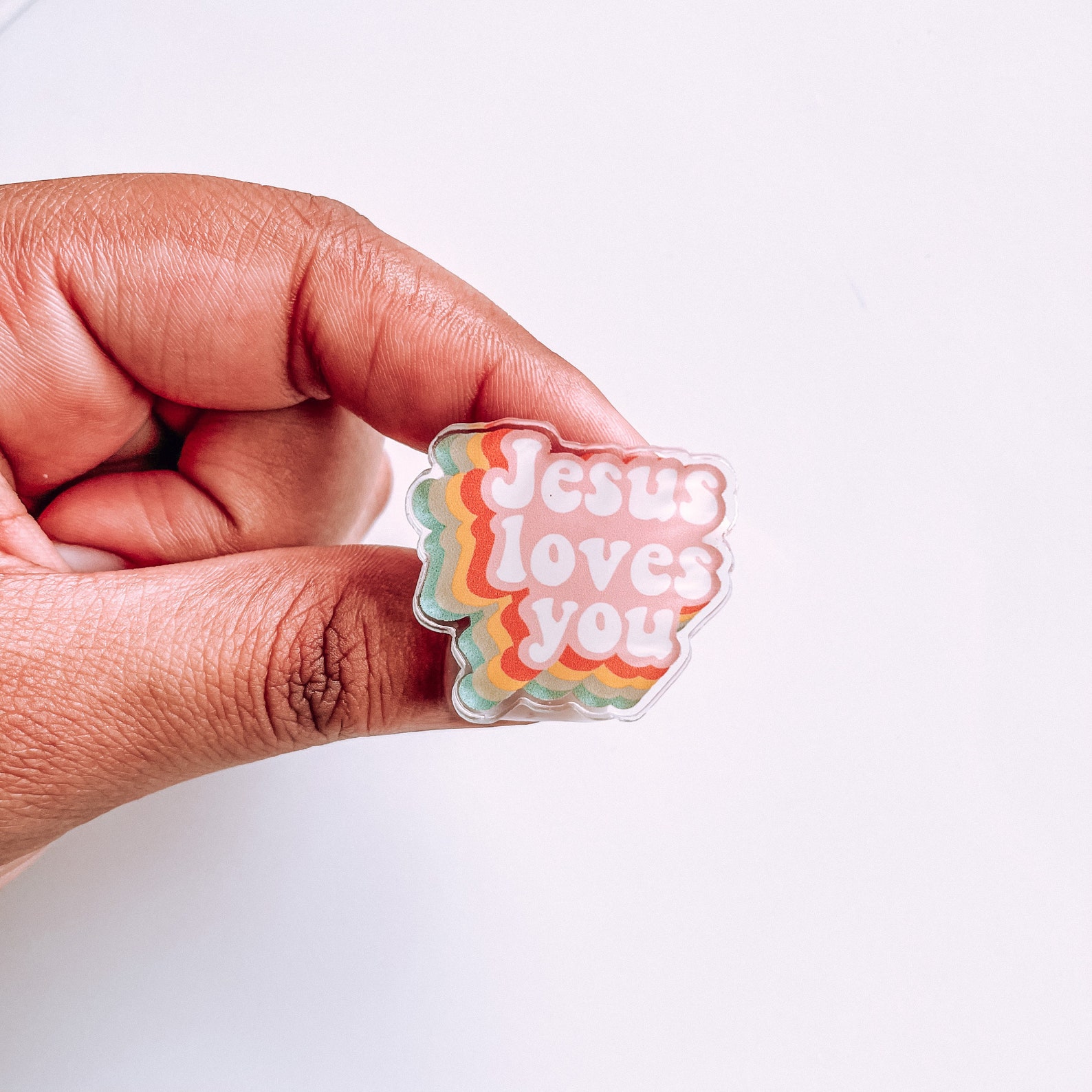 Acrylic pin Christian pins and buttons faith brooch hope Etsy