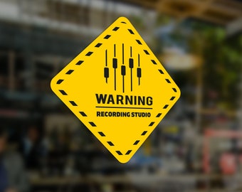 WARNING SIGN Sticker Decal PVC