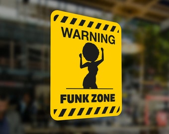 WARNING SIGN Sticker Decal PVC
