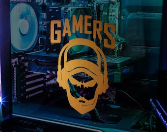 GAMERS sticker for transparent tuning PC tower