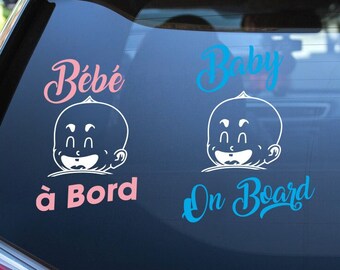 Baby on board SMILE Sticker Adhesive / Decal Sticker