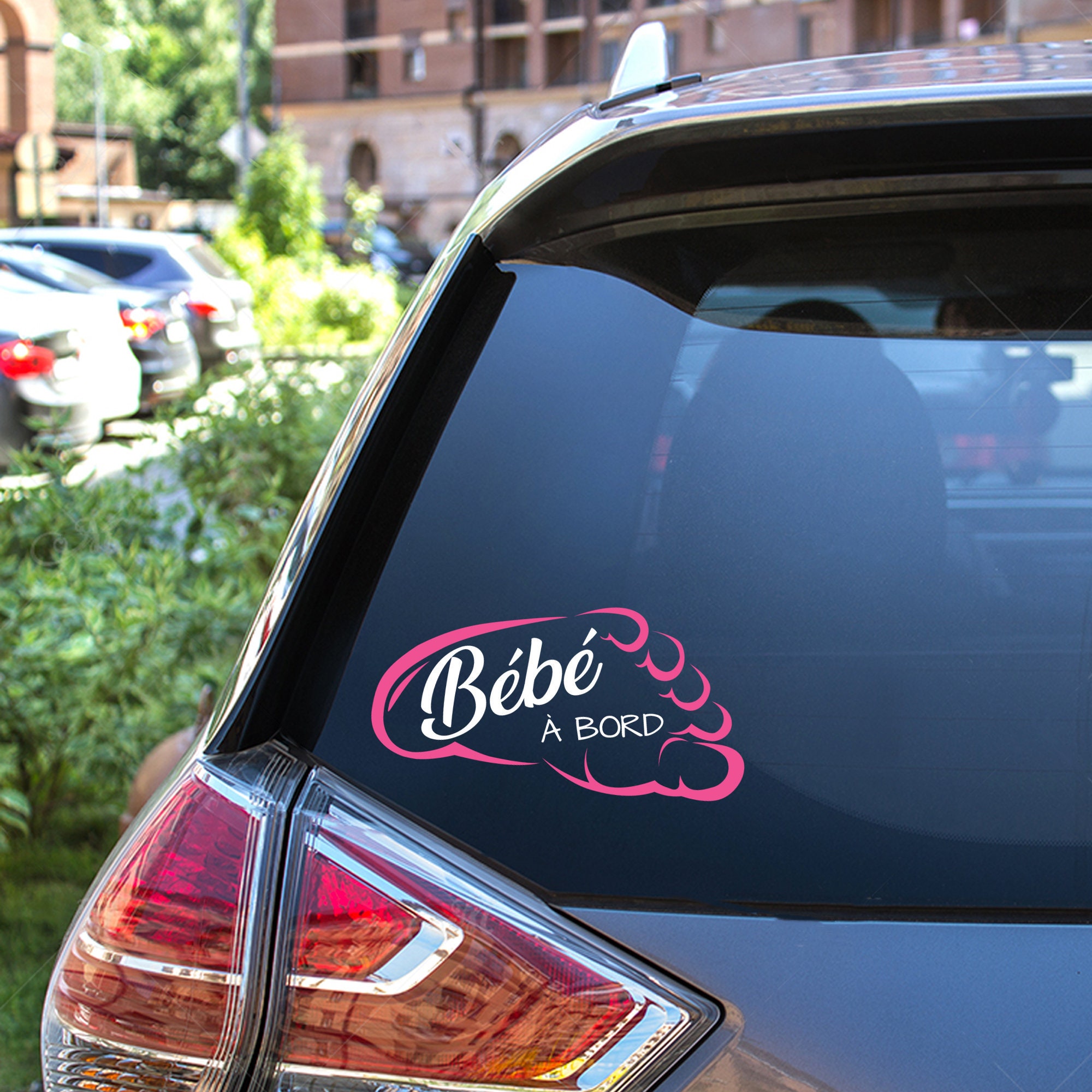 sticker Adhésif/Decal Autocollant, Bébé à Bord, Le Petit Pied