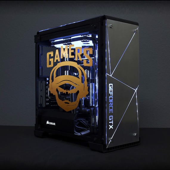 Sticker GAMERS pour tour de pc tuning transparent -  France