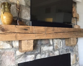 CUSTOM LISTING: Authentic Antique Reclaimed Barn Beam Mantle