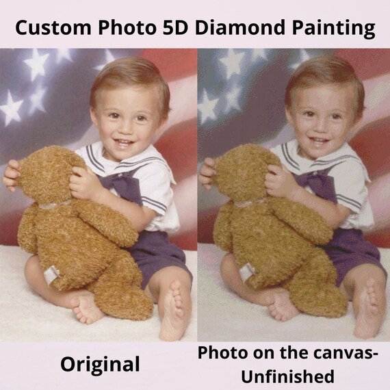 Custom Photo 5D Diamond Painting DIY Kits 5D Customized Diamond Art Full  Drill Round Diamond Painting 