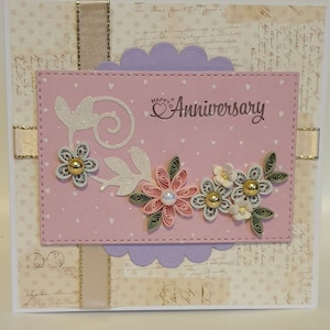 Biglietto anniversario quilling fatto a mano