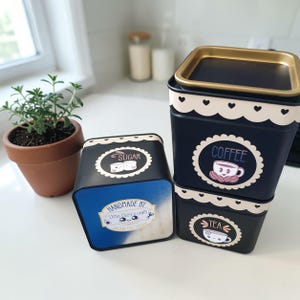 Stackable tea coffee sugar canister