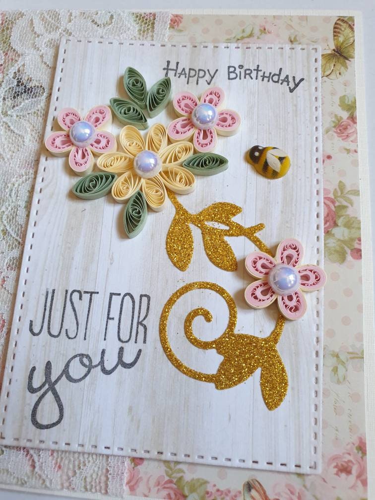 Handmade Quilling Birthday Card Handmade Paper Greeting Card