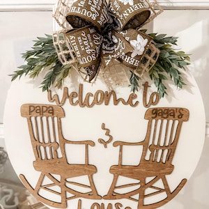 Personalized Rocking Chairs Door Hanger