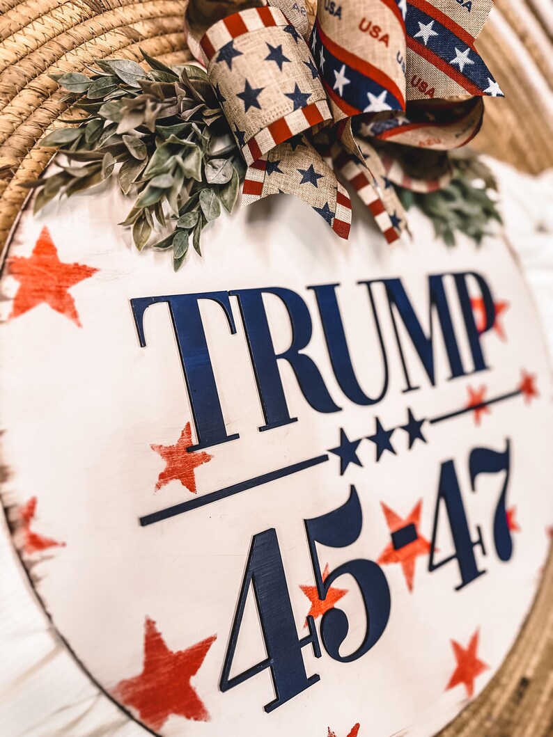 Trump Blue Lettering President Trump Door Hanger - Etsy