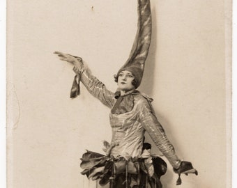 1920's Photo 'Extraordinary Dancer' 1920's Performer, Dancer, Cabaret, Performer, Dance Postcard, Vintage Photo, Rppc