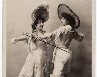 Edwardian Photo 'Le Cake-Walk' 1900's Dance, Dancers, Performers, Edwardian Dancers, French Postcard, 1900's Rppc