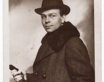 Vintage Foto 'Paul Hartmann' deutscher Bühnen- & Filmstar-Schauspieler Postkarte, deutsche Postkarte, Schauspieler, 1910er Jahre, Rppc