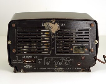 ヴィンテージ Radialva 真空管ラジオ：Super AS 53、フランス製 - Etsy