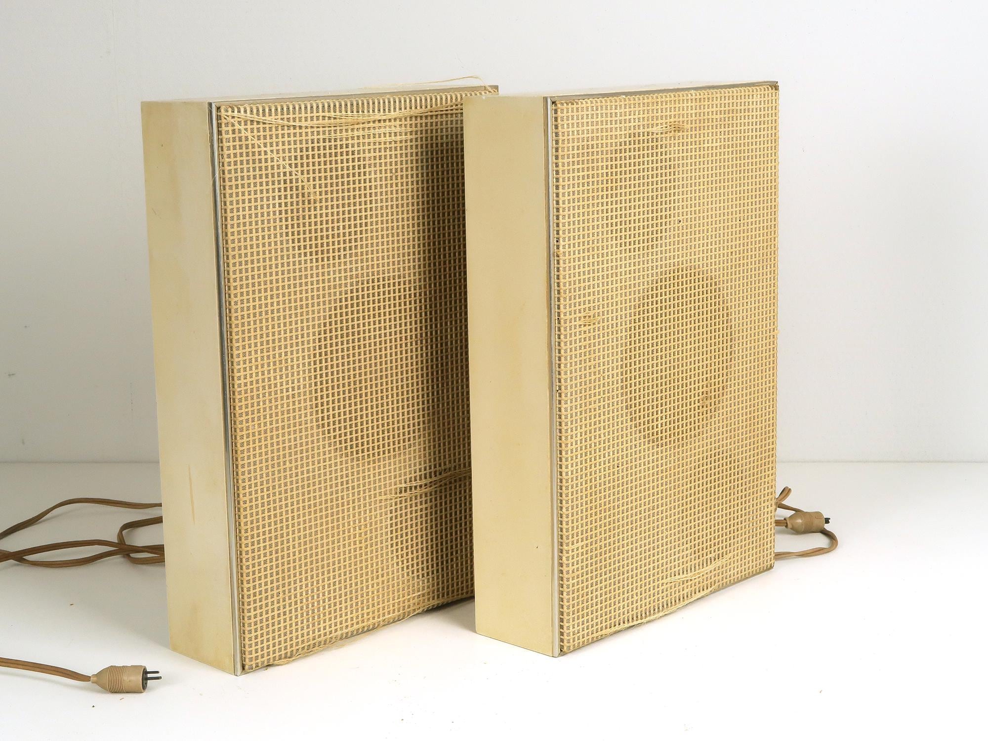Rare Pair Grundig Hifi Lautsprecher-box 203 Speakers German Design