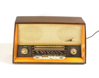 Radio estéreo de válvulas vintage Loewe-Opta Luna tipo 5741W (para piezas/reparación)