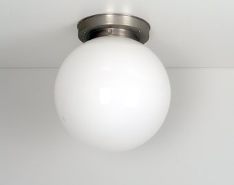 Large Original W.H. Gispen design. The Gispen Classics ceiling lamp Sphere in matt nickel 30cm  Dutch Design