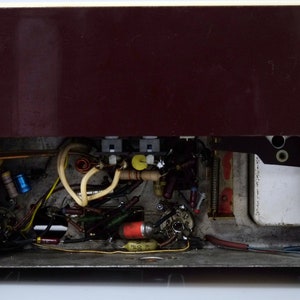 Grundig Musikgerät Type 87 Tube Amplifier FM AM Receiver bordeau Cabinet 1950s Tube Radio with Bluetooth module Tubular image 9