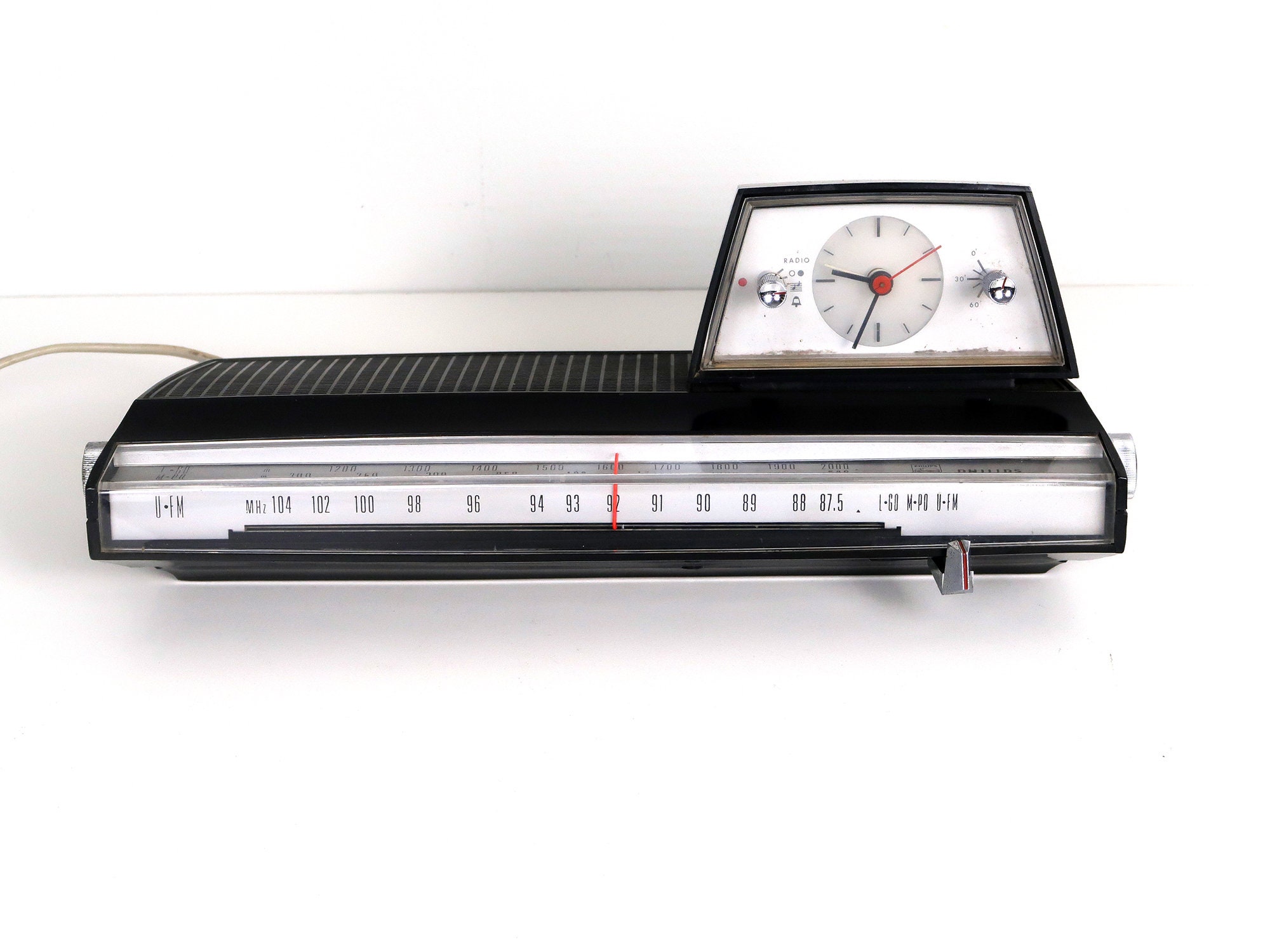 Vintage Rare Space Age Atomic Philips Musi-clock-radio 22RS274 Vintage Rare Space Age Atomic Philips Musi-clock-radio 22RS274