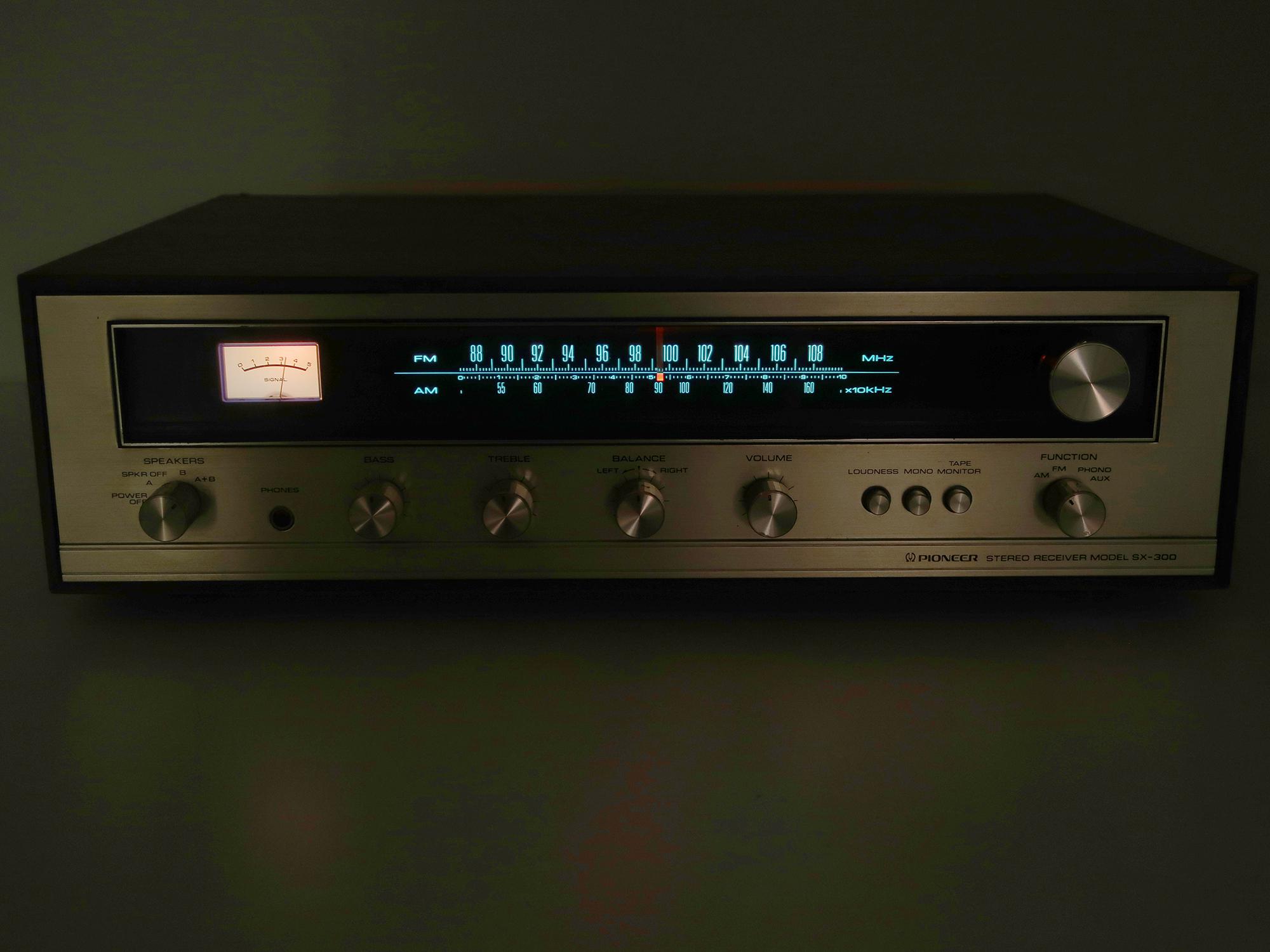 動作品】パイオニア ステレオ レシーバーアンプSX-300（昭和レトロ