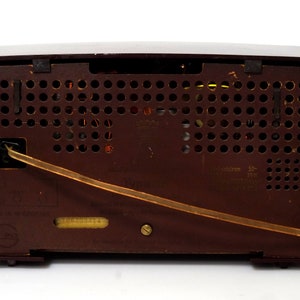 Grundig Musikgerät Type 87 Tube Amplifier FM AM Receiver bordeau Cabinet 1950s Tube Radio with Bluetooth module Tubular image 7