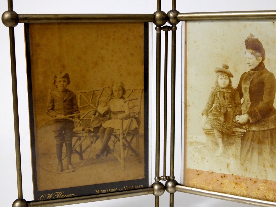 Vintage Hinged Triple Picture Frame Art Deco Modernisme Design Etsy