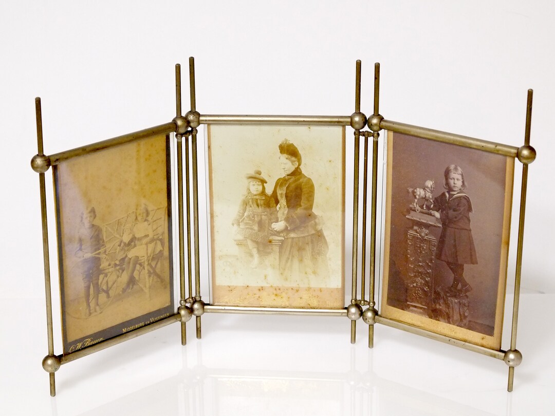 Vintage Hinged Triple Picture Frame Art Deco Modernisme Etsy