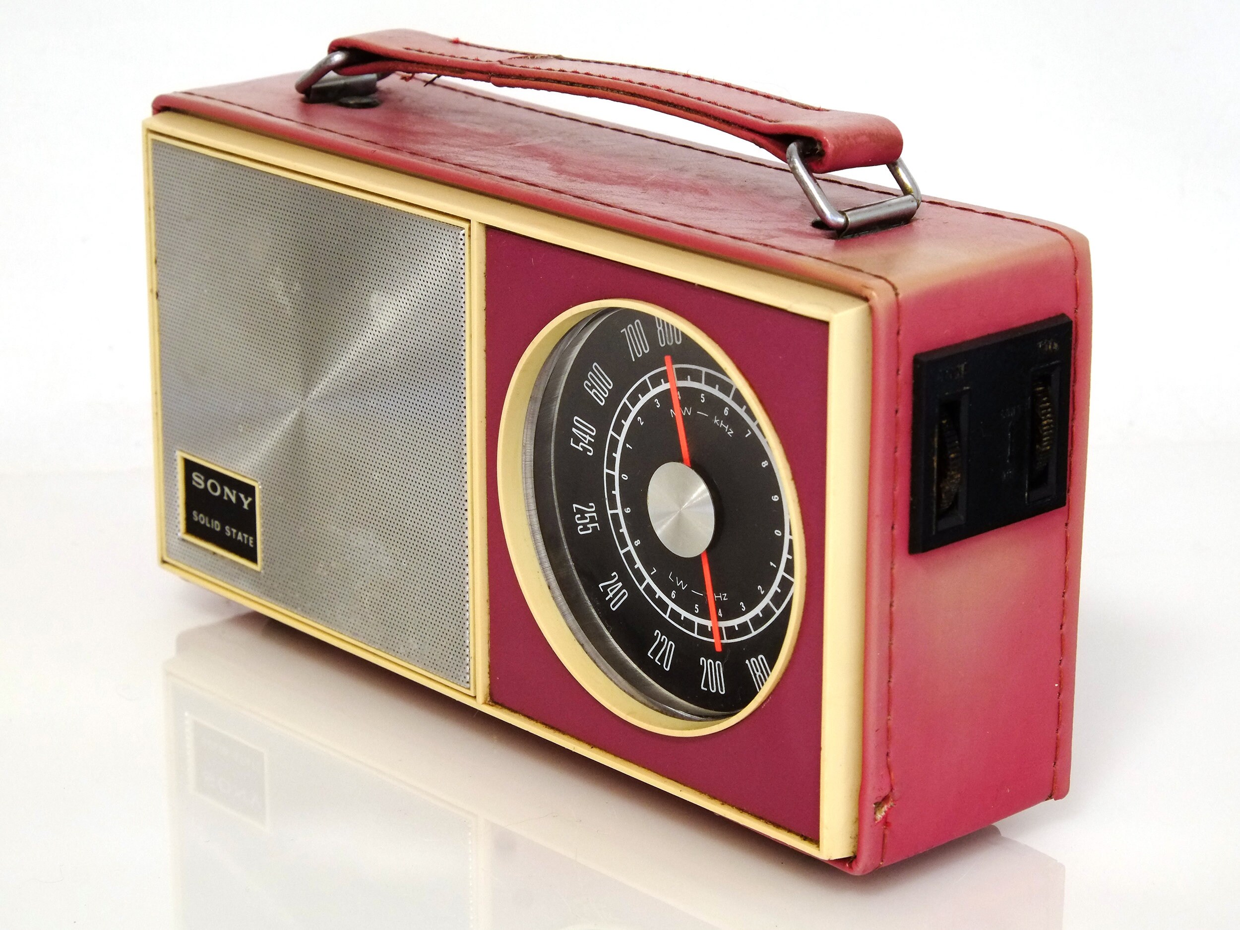 Vintage 1960 s Sony 6R 24L Transistor Radio Rare Late 60s Red Made