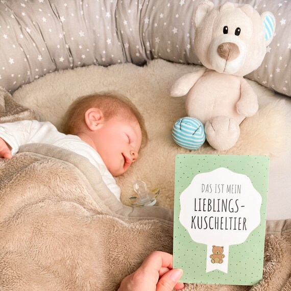 41 Motive Geschenk zur Geburt Mädchen Nunubri Meilensteinkarten Baby Mädchen mit Fotofläche für Babyfotos Baby Meilenstein Karten für Mädchen in hochwertiger Geschenkbox