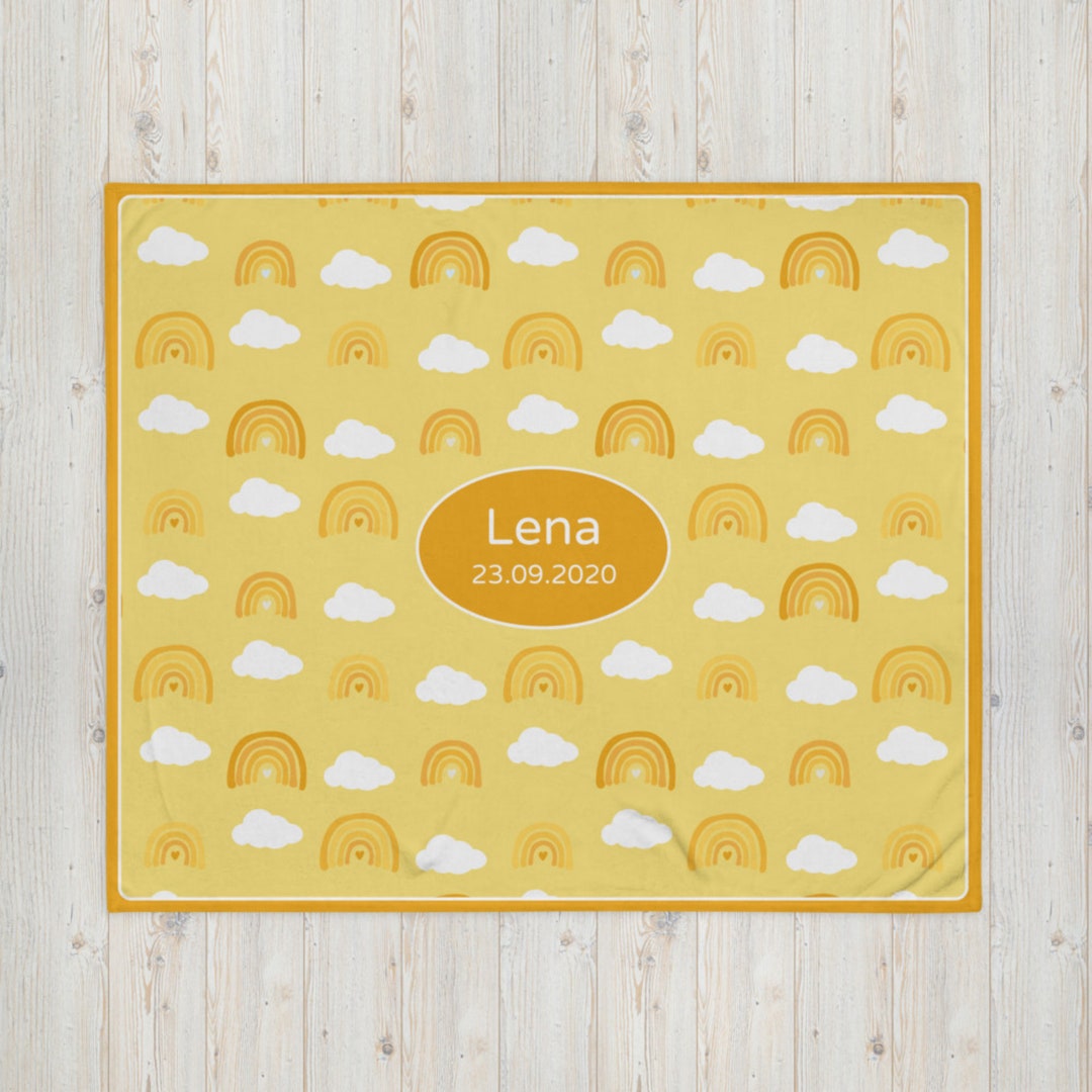 Baby Blanket With Name Children's Blanket Etsy
