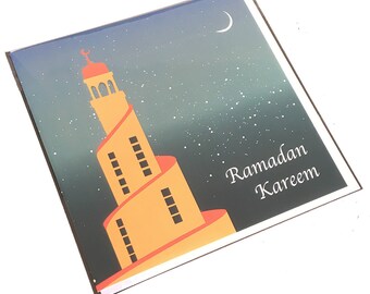 Ramadan greetings card, ramadan mubarak, greeting card, islamic card