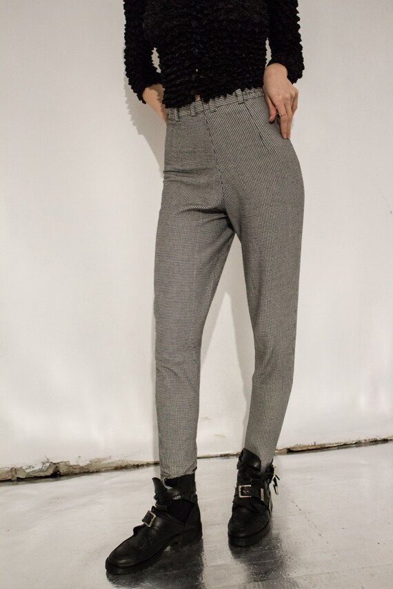 Vintage herringbone high waisted stirrup pants . … - image 2