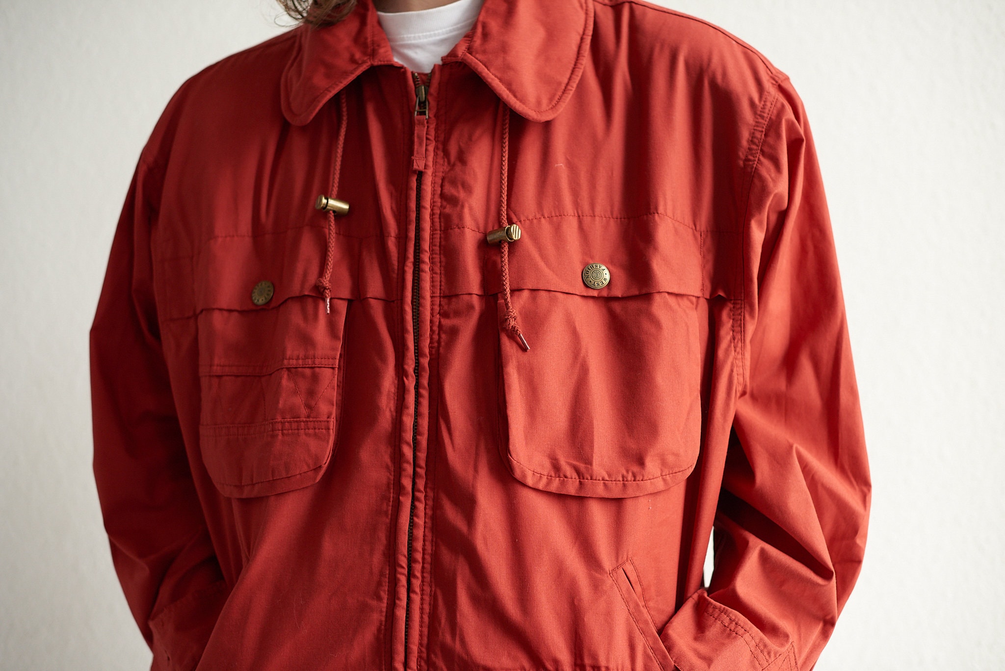 Vintage Red Utility Jacket: 80s Lightweight Sportswear - Etsy