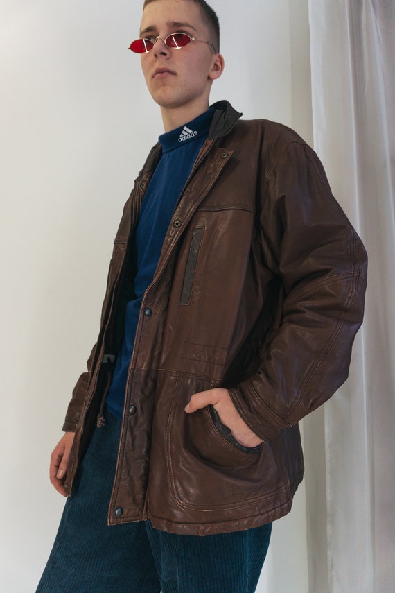 Vintage 90s Genuine Leather Jacket (L)