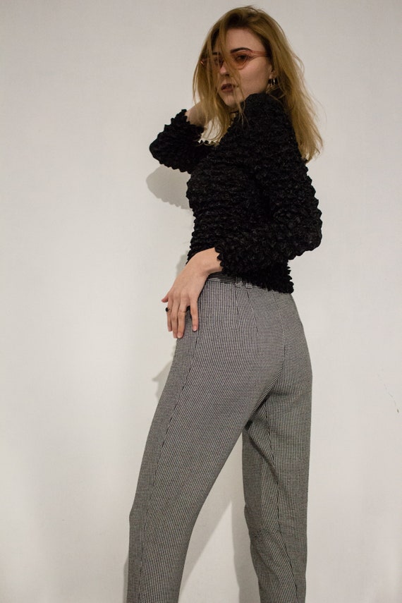 Vintage herringbone high waisted stirrup pants . … - image 5