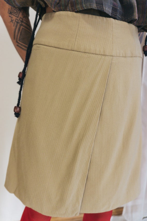 Vintage Emporio ARMANI beige nude mini skirt / Ab… - image 8