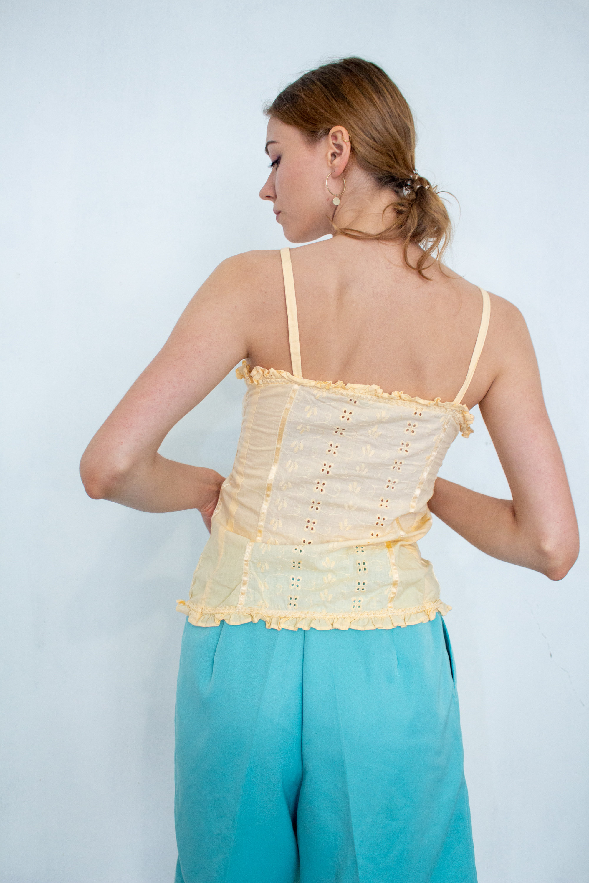 spaghetti corset top