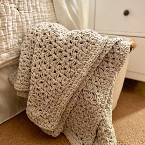 Handmade Crochet Blanket (optional colors)