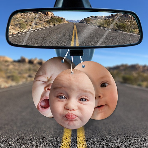Personalised Car Air Freshener Hanging Baby Fresh Face Photo Gift