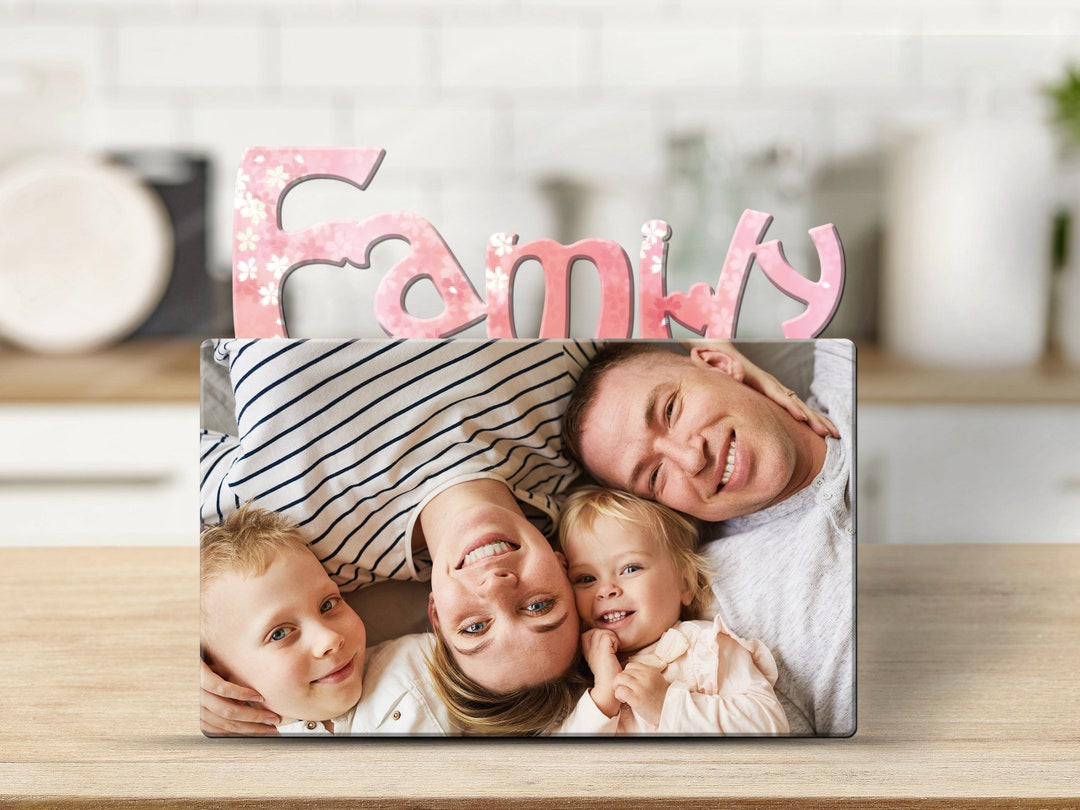 Horizontal Pink Floral Picture Frame Personalized Family Etsy UK