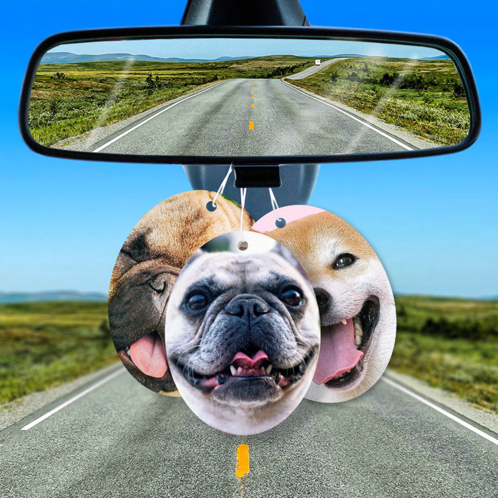 Car Photo Air Freshener Dog Freshface Air Freshener Etsy