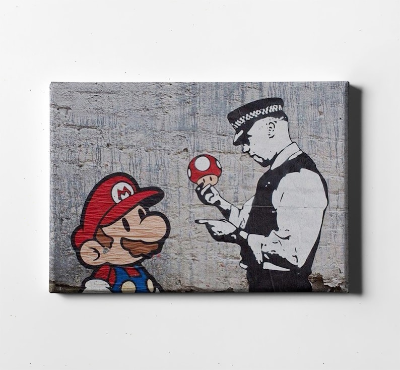 Banksy Simon Cowell Canvas Print 20*30 Inch HUGE !