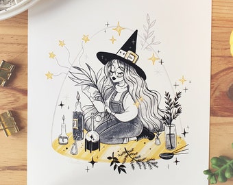 Witch Illustration Etsy