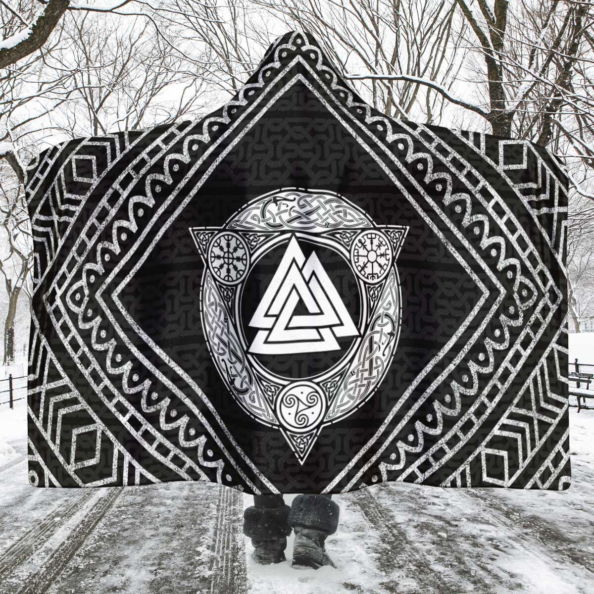 viking hooded blanket