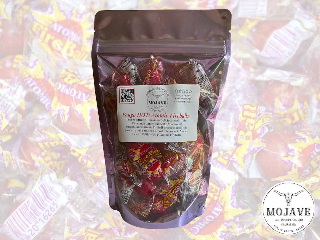 ATOMIC Fireball Candy Feugo HOT Cinnamon Jawbreaker Sweet Burning