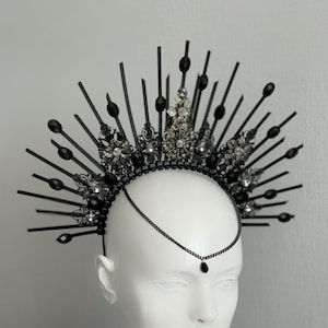 halo crown black crown headband