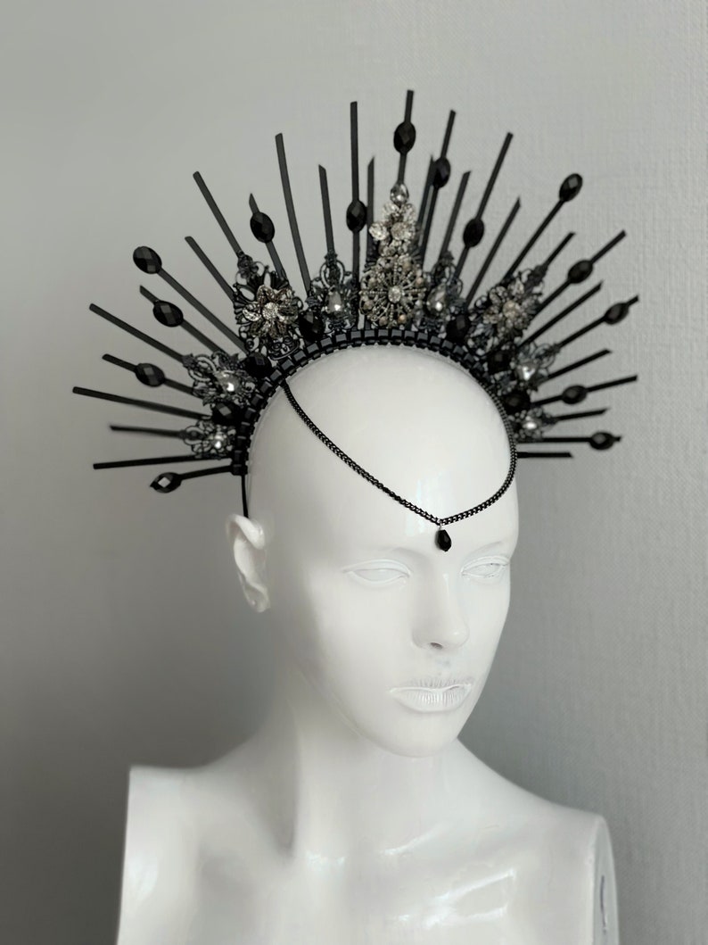 halo crown black crown headband